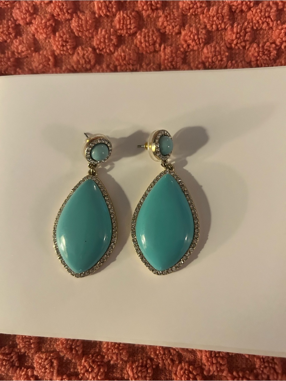 Turquoise Teardrop Dangle Earrings